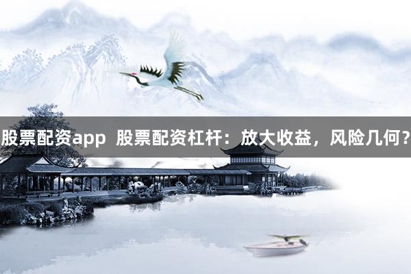 股票配资app  股票配资杠杆：放大收益，风险几何？