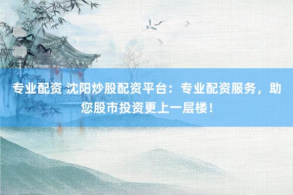 专业配资 沈阳炒股配资平台：专业配资服务，助您股市投资更上一层楼！