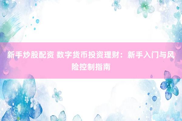 新手炒股配资 数字货币投资理财：新手入门与风险控制指南