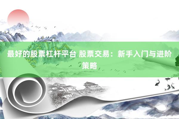 最好的股票杠杆平台 股票交易：新手入门与进阶策略