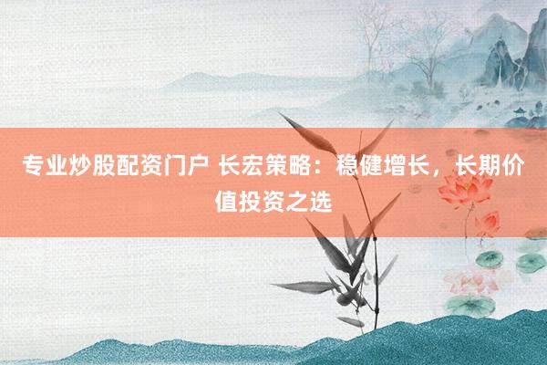 专业炒股配资门户 长宏策略：稳健增长，长期价值投资之选