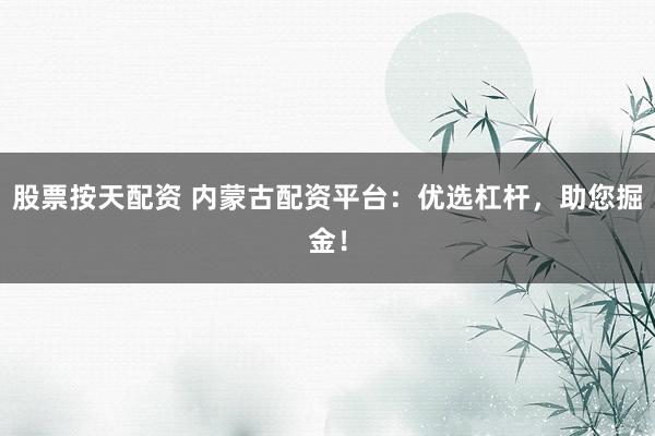 股票按天配资 内蒙古配资平台：优选杠杆，助您掘金！
