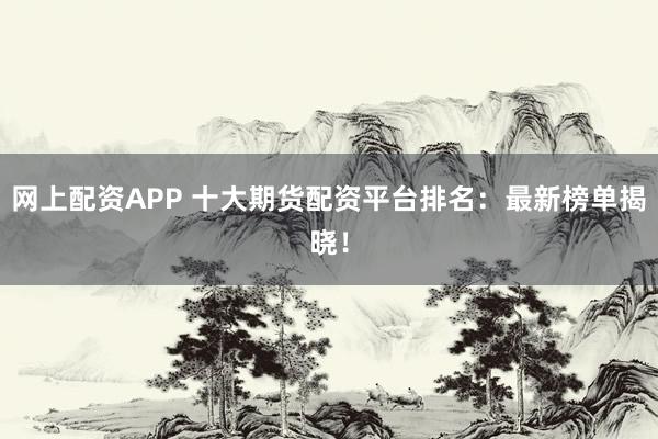 网上配资APP 十大期货配资平台排名:最新榜单揭晓!