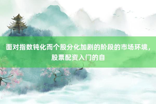 面对指数钝化而个股分化加剧的阶段的市场环境，股票配资入门的自