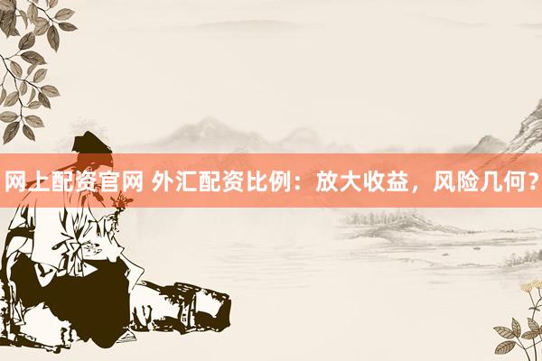 网上配资官网 外汇配资比例：放大收益，风险几何？