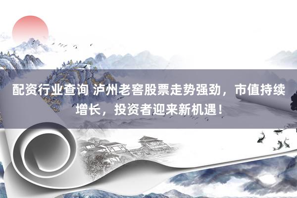 配资行业查询 泸州老窖股票走势强劲，市值持续增长，投资者迎来新机遇！